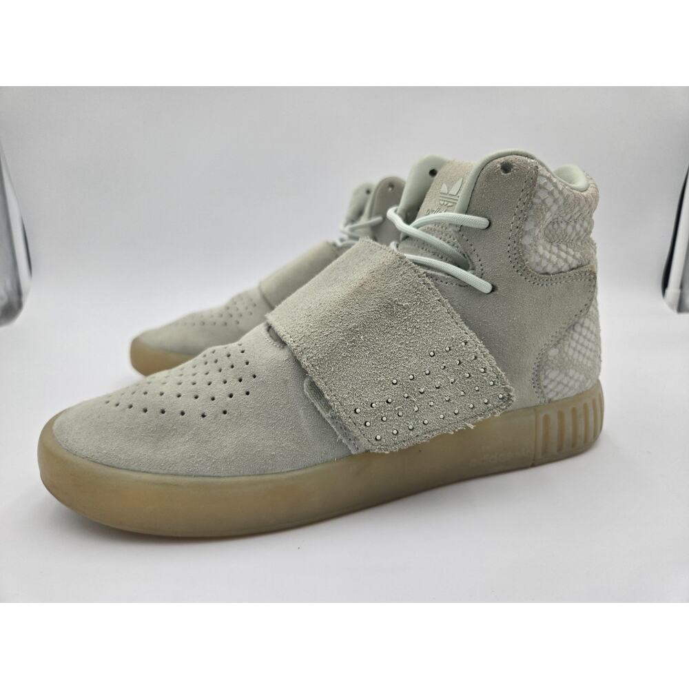 Adidas Tubular Invader Strap Vapor Green Hi Top Mens 5.5 BB5038